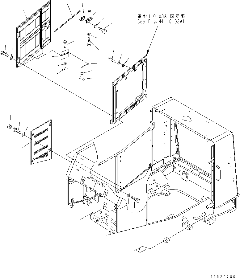 Дверь правая 427-54-21793 KOMATSU