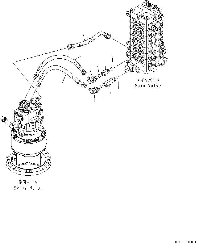 Шланг 07121-004A4 KOMATSU