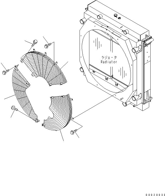 GUARD, FAN, UPPER 427-03-A3330 KOMATSU