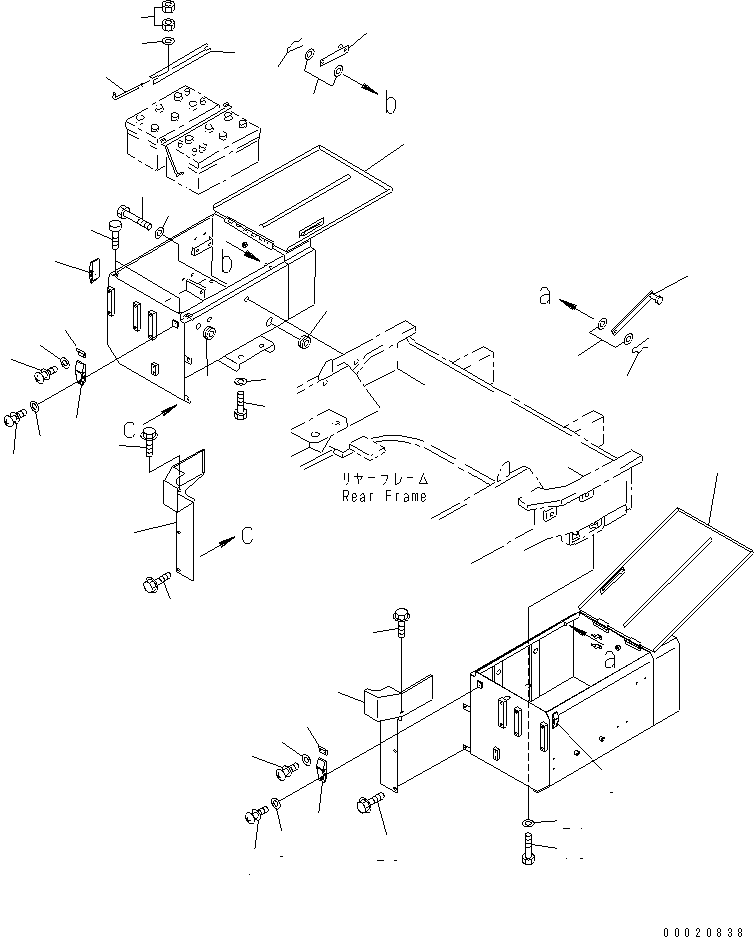 BOX ASS'Y,BATTERY, R.H. 427-06-21060 KOMATSU