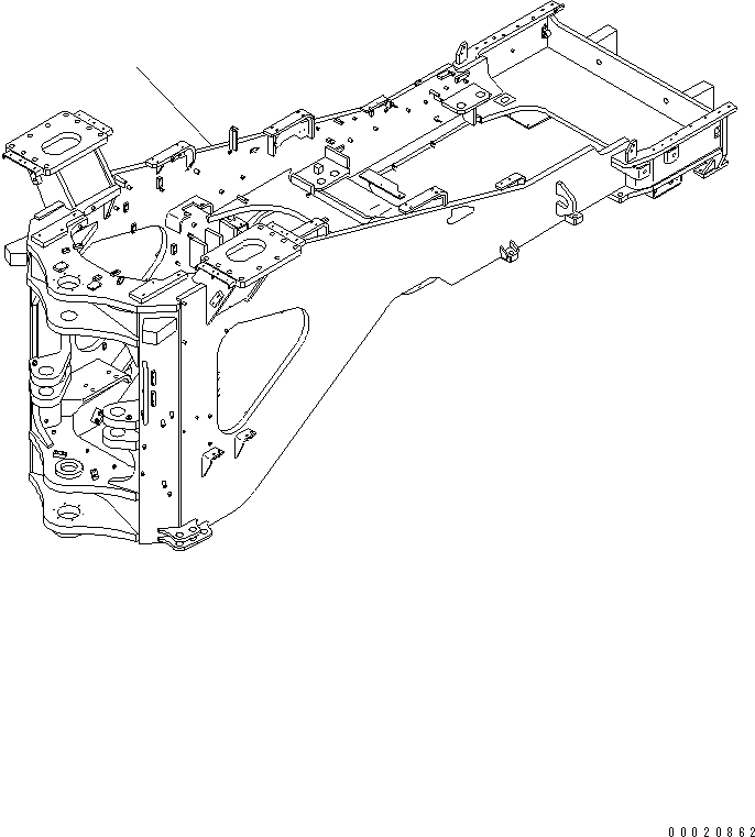 Задняя рама 427-46-22651 KOMATSU