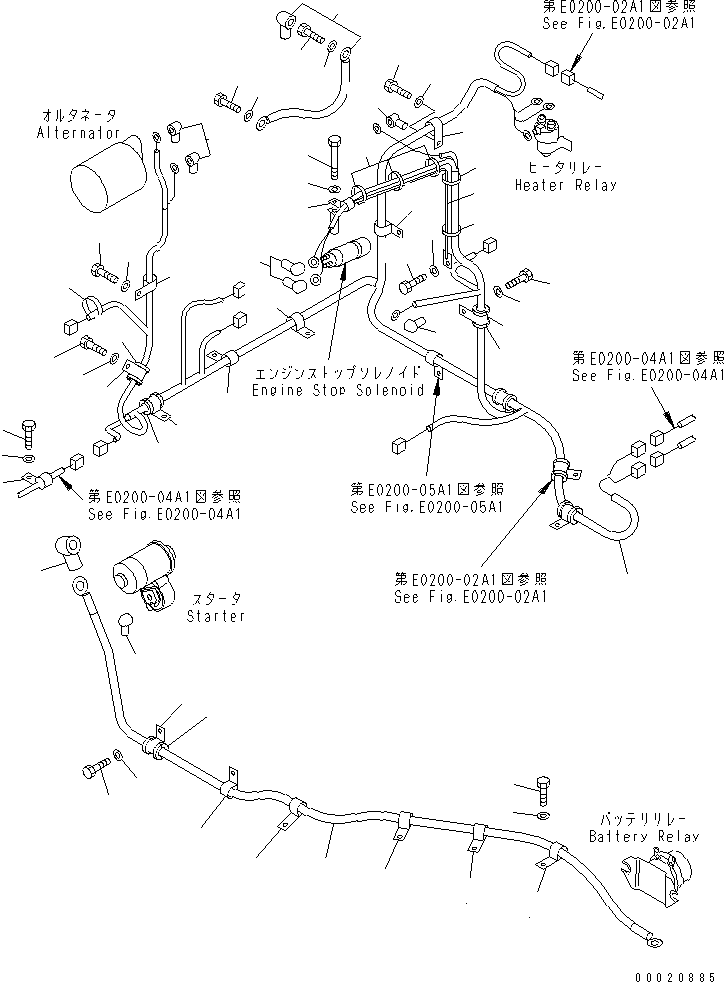 Провод массы 08028-46045 KOMATSU