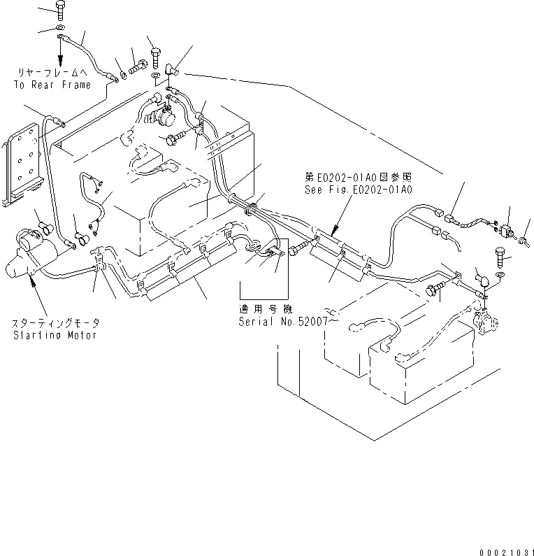 CABLE, BATTERY RELAY TO STARTER RELAY 427-06-A2240 KOMATSU