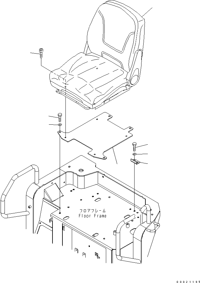 OPERATOR'S SEAT A. 22M-57-21130 KOMATSU