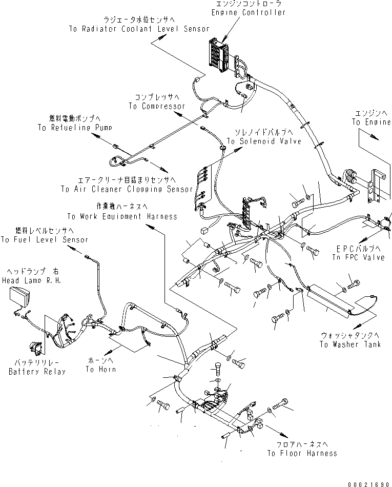Жгут проводов 208-06-71720 KOMATSU