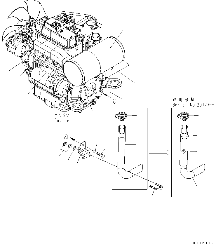 Выпускная труба 22L-01-21412 KOMATSU