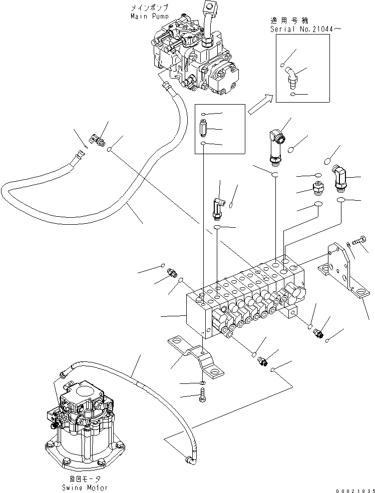 CONTROL VALVE,(SEE FIG.Y1662-01A0) (723-19-12203) KOMATSU