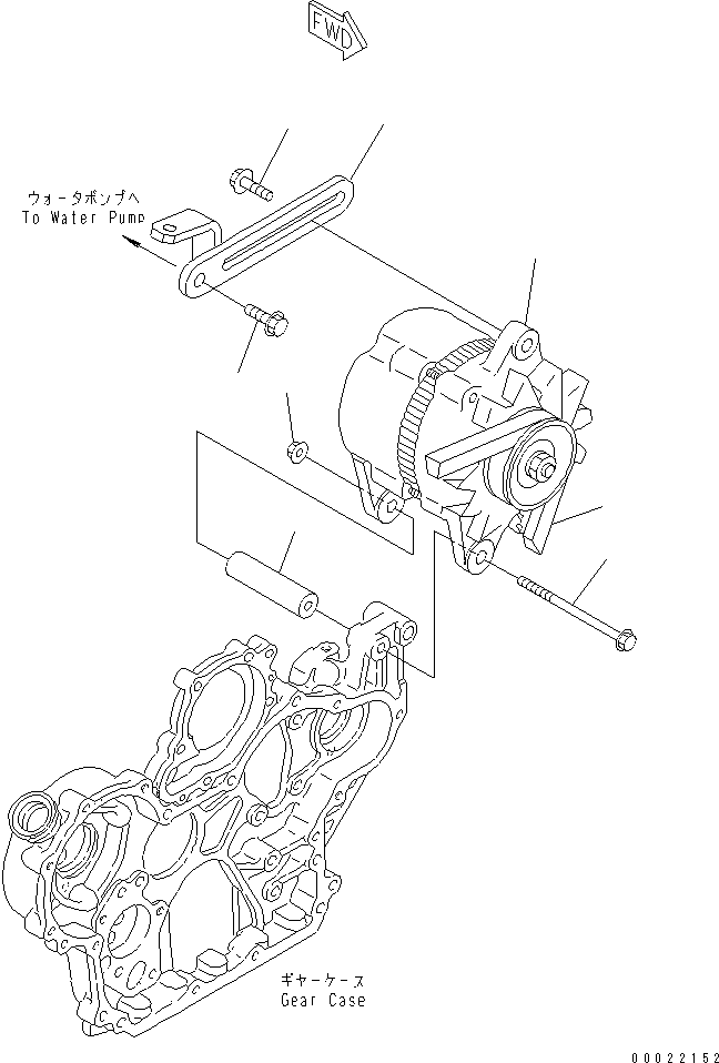 Клиновой ремень YM129950-77280 KOMATSU