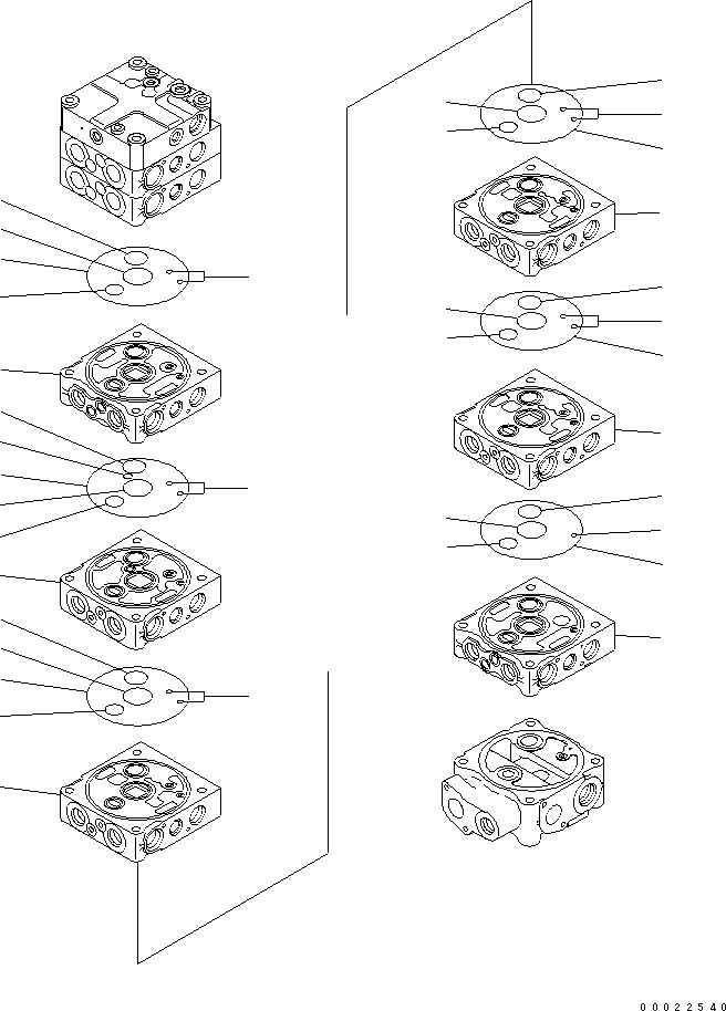 VALVE ASSEMBLY, 8-SPOOL 723-58-18400 KOMATSU