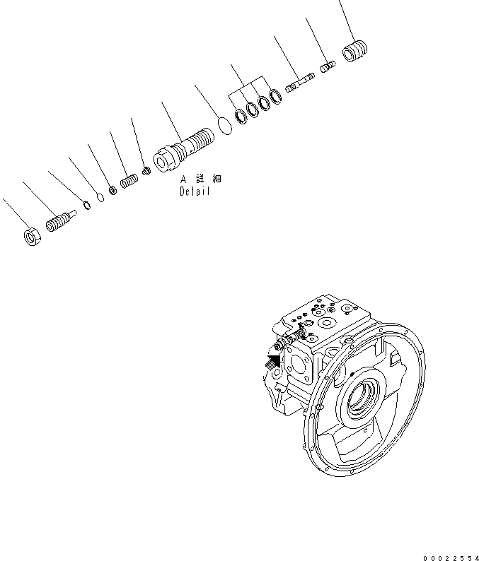 Клапан в сборе 708-2L-06751 KOMATSU