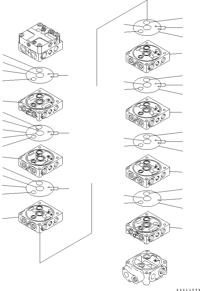 VALVE ASSEMBLY, 8-SPOOL 723-58-18300 KOMATSU