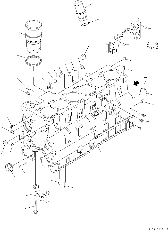 BLOCK ASSEMBLY, CYLINDER 6742-01-5481 KOMATSU