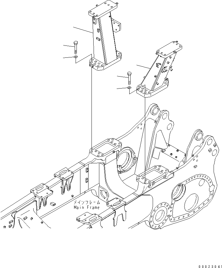 Кронштейн правый 195-54-73440 KOMATSU