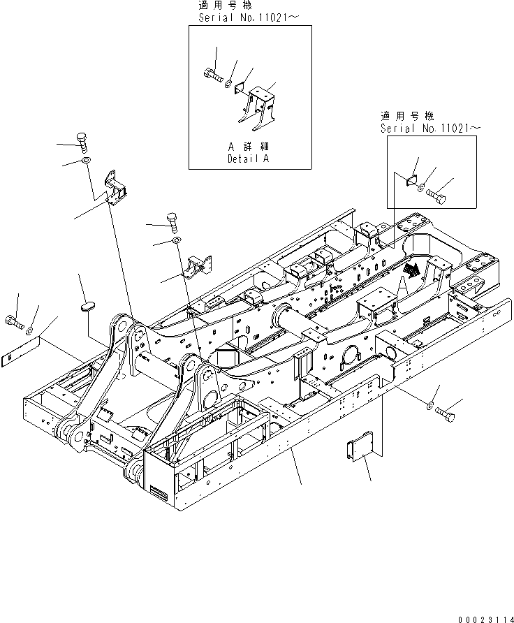 REVOLVING FRAME A. 21T-46-00090 KOMATSU