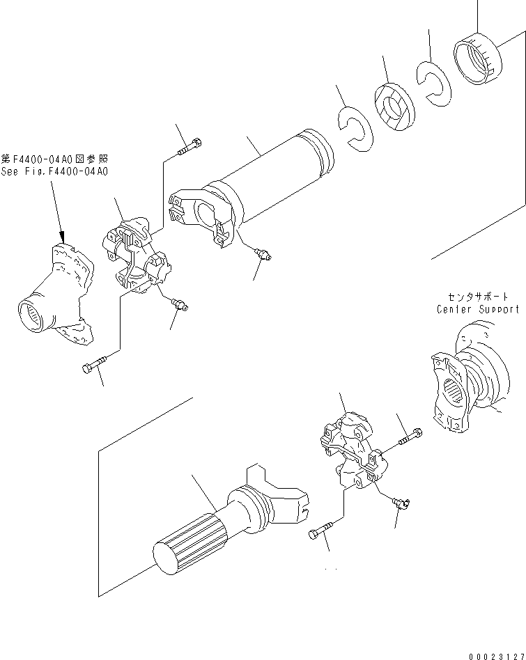 YOKE AND SHAFT A. 427-20-13650 KOMATSU
