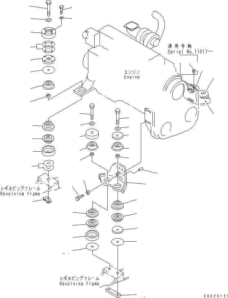 Кронштейн левый 21T-01-71111 KOMATSU