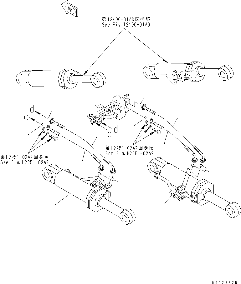CYLINDER GROUP,L.H. (195-63-X1441) KOMATSU
