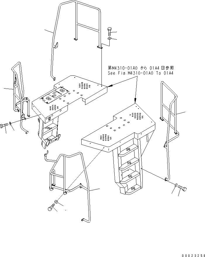 HANDRAIL,L.H. 426-54-25210 KOMATSU