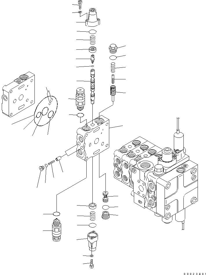VALVE SUB ASSEMBLY 723-21-05200 KOMATSU