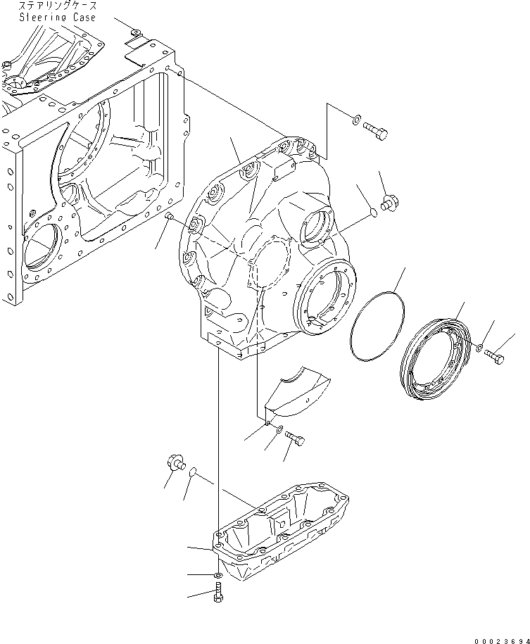 FINAL DRIVE ASS'Y,R.H. (CUT SPROCKET) (134-27-00260) KOMATSU