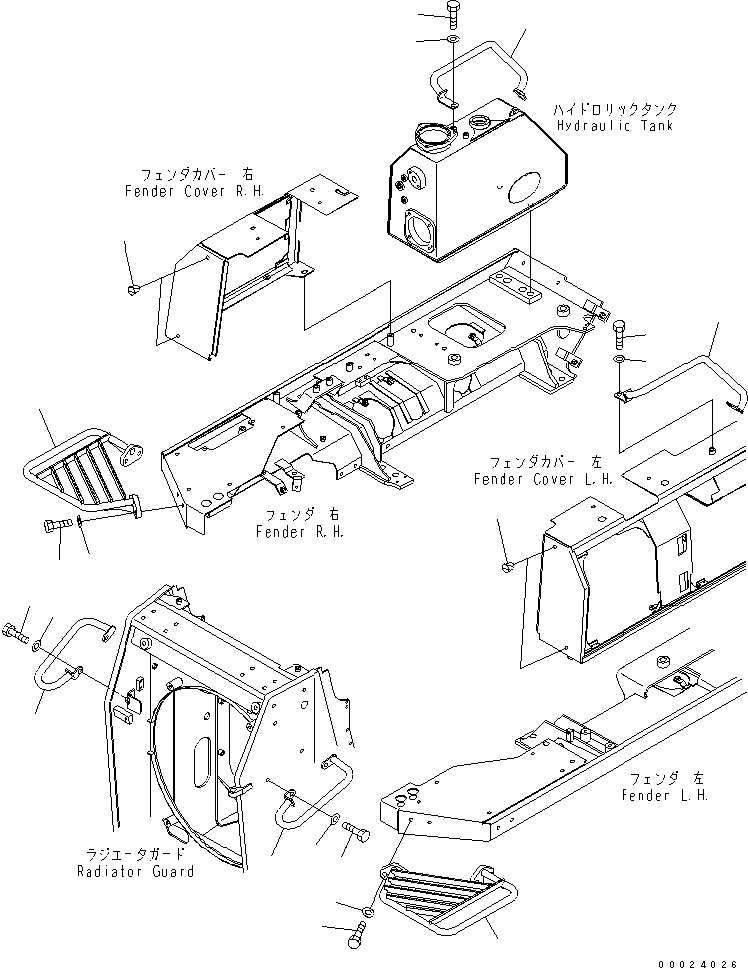 HANDLE, R.H. 134-54-74342 KOMATSU