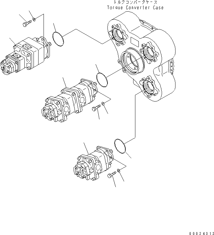 PUMP ASS'Y,(SAR80+12+8) (705-56-33050) KOMATSU