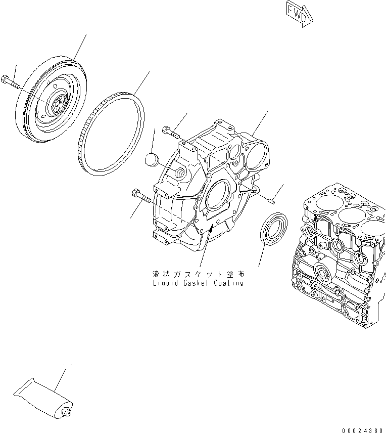 Картер маховика YM119717-01601 KOMATSU