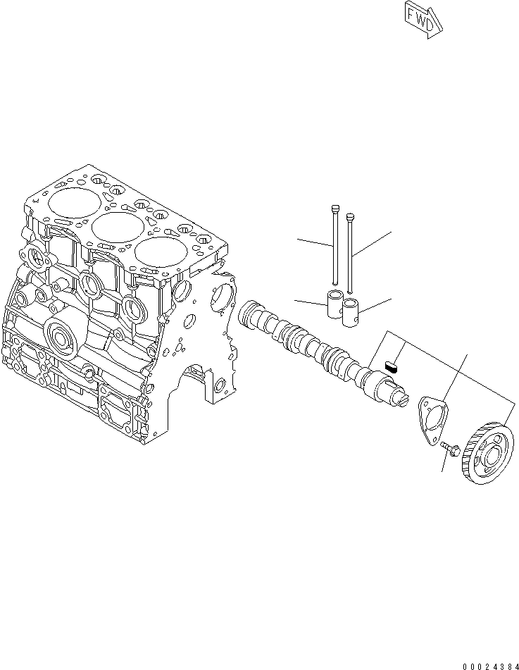 CAMSHAFT, ASSEMBLY YM119717-14580 KOMATSU