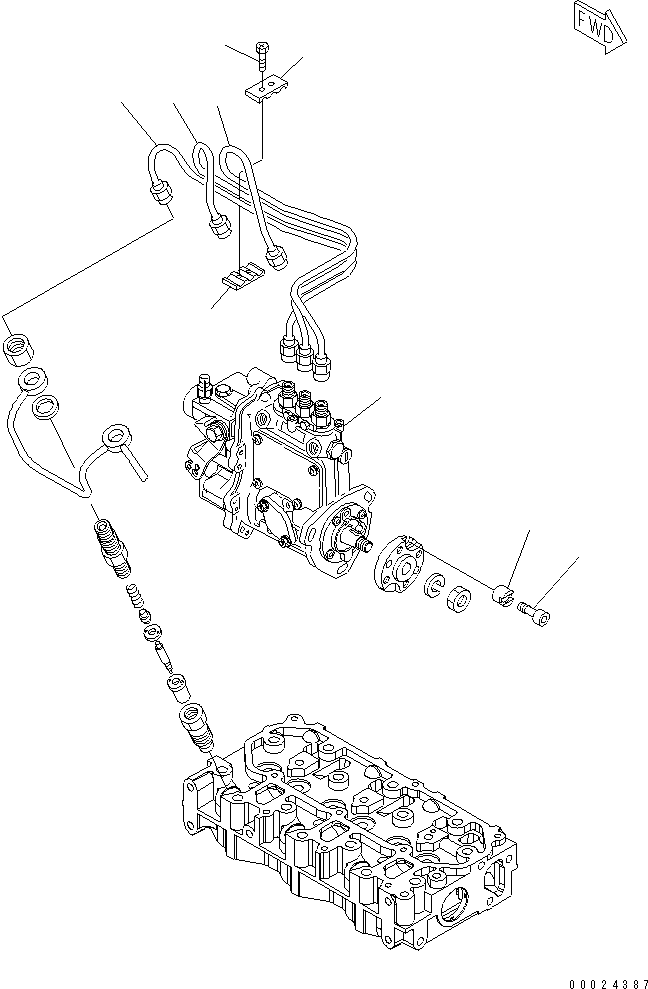 PIPE, FUEL INJECTION YM119717-59810 KOMATSU