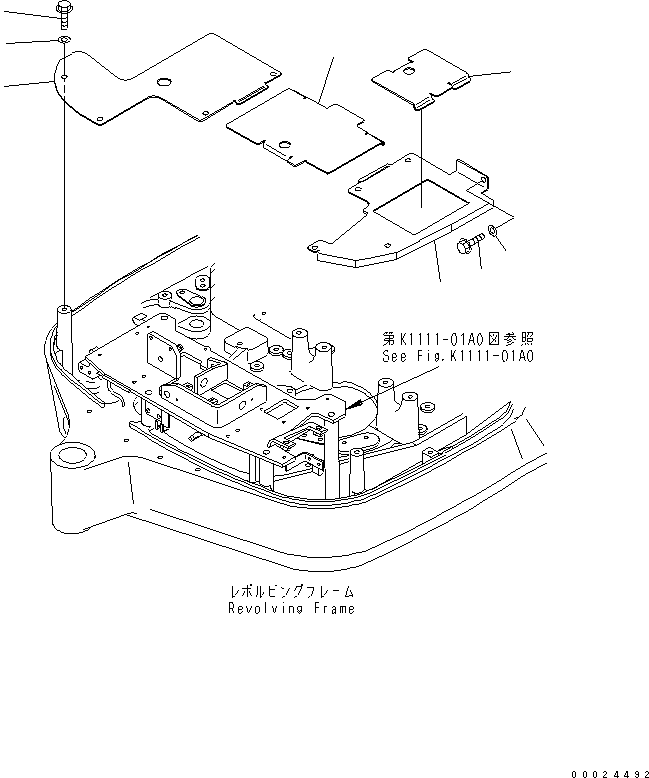 PLATE,FLOOR, R.H. 22J-54-16122 KOMATSU