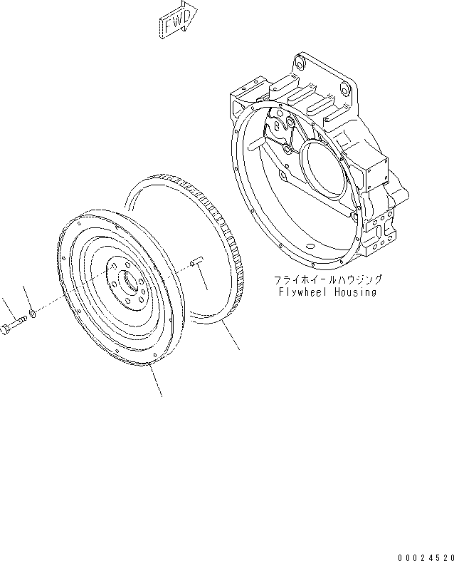 FLYWHEEL A. 6155-31-4600 KOMATSU
