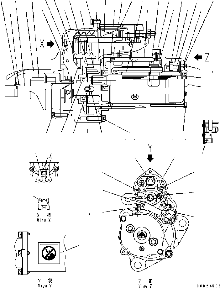 Starting Motor Assembly 600-863-5911 KOMATSU