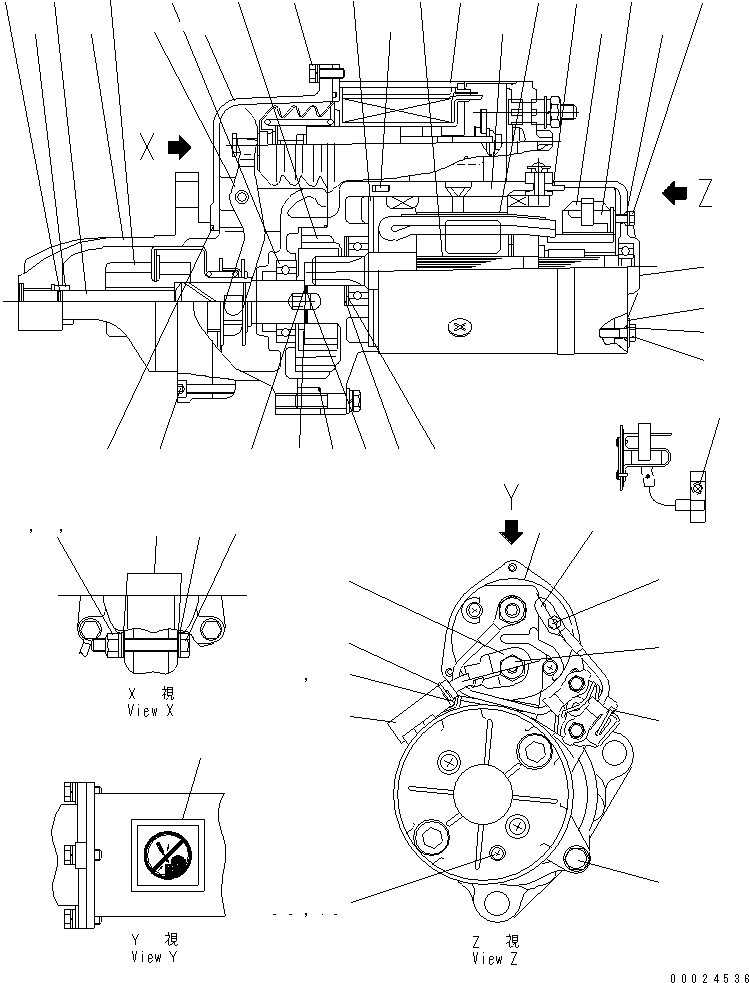 STARTING MOTOR ASS'Y,(11KW) 600-813-9341 KOMATSU