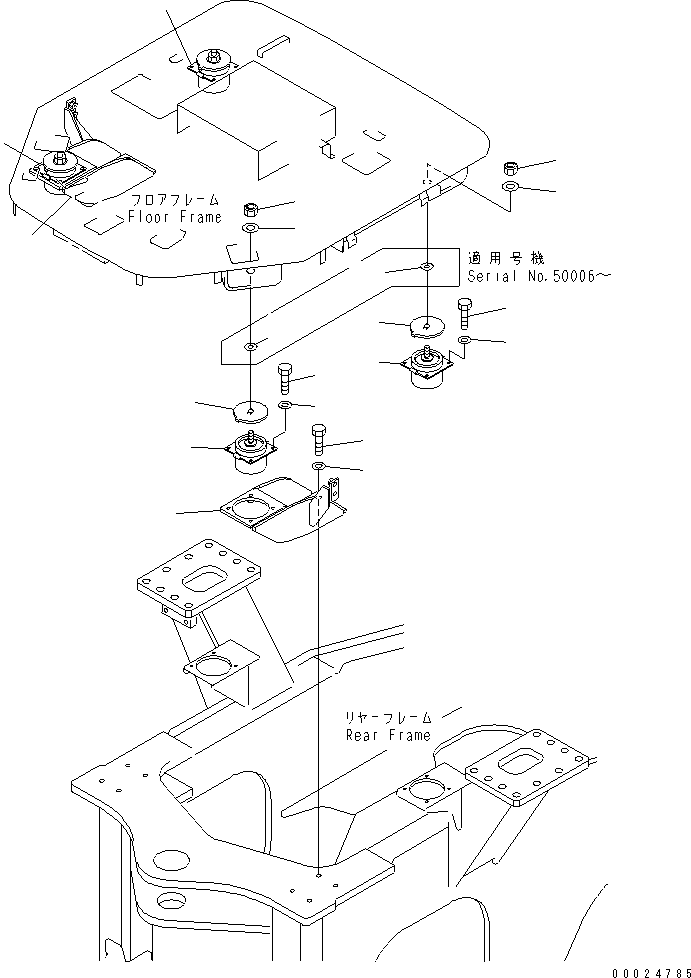 Опора правая 41L-54-23121 KOMATSU