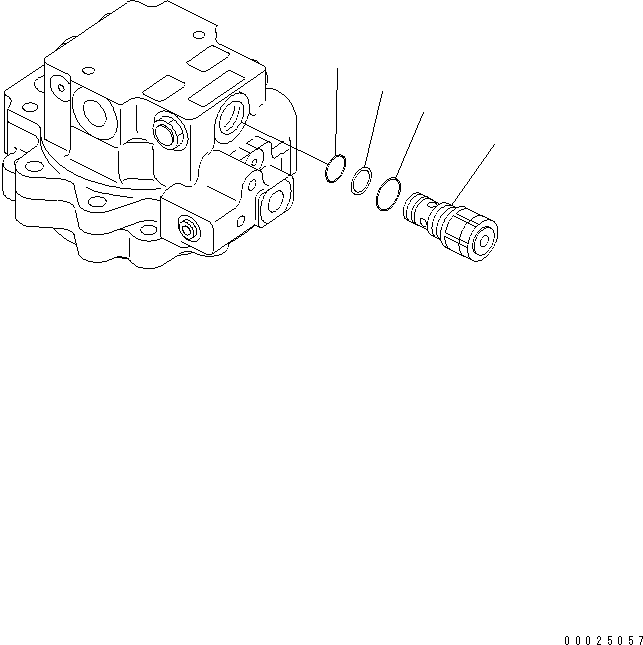 Клапан в сборе, предохранительный 708-7T-02246 KOMATSU