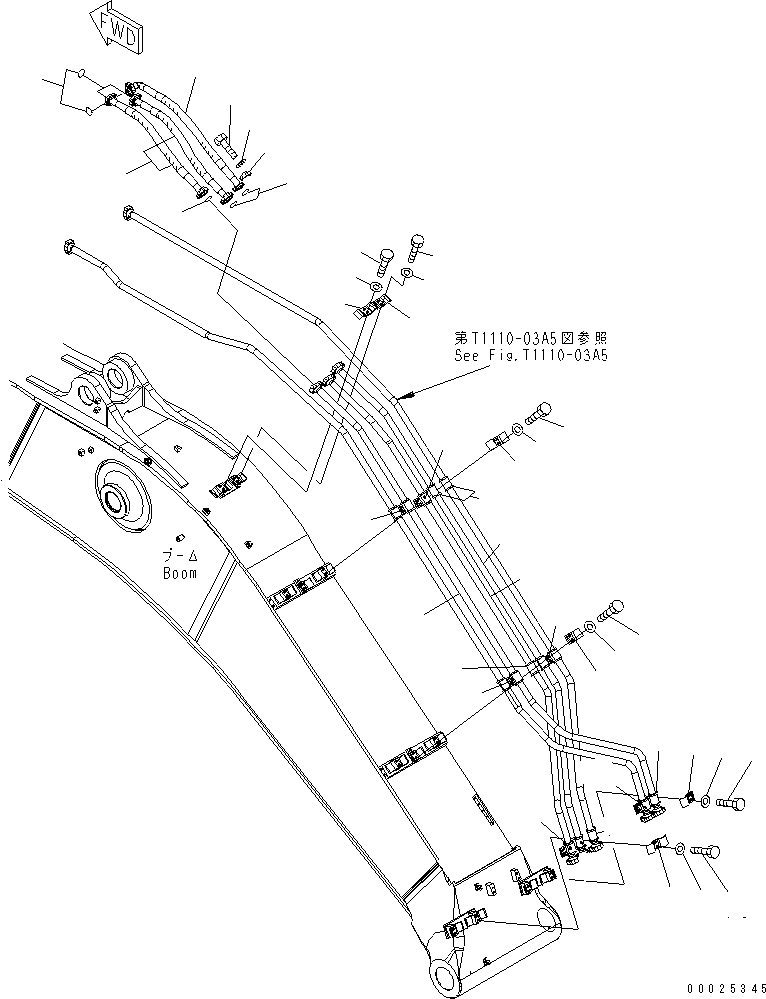 Трубка 208-62-74780 KOMATSU