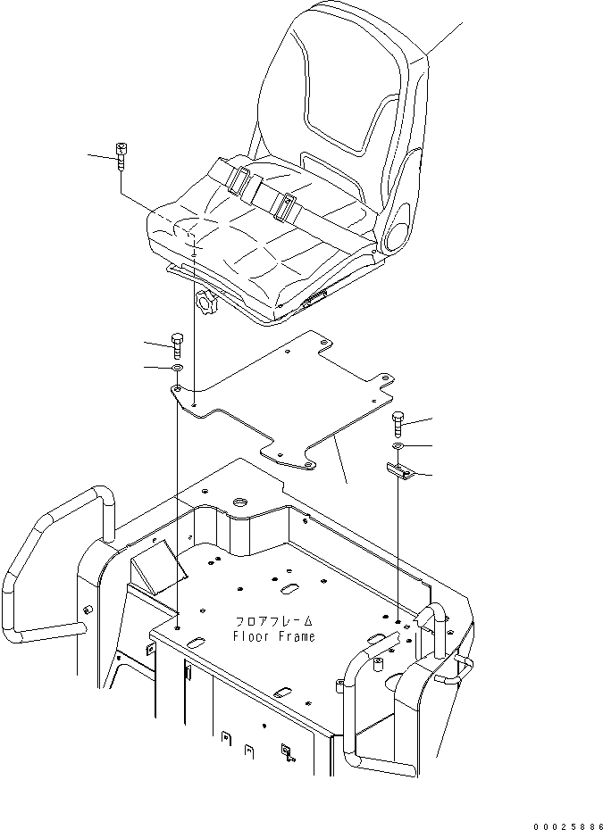 OPERATOR'S SEAT A. 22M-57-22211 KOMATSU