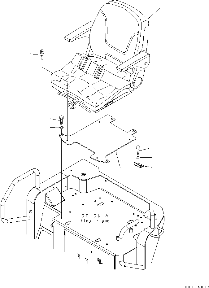 OPERATOR'S SEAT A. 22M-57-22111 KOMATSU