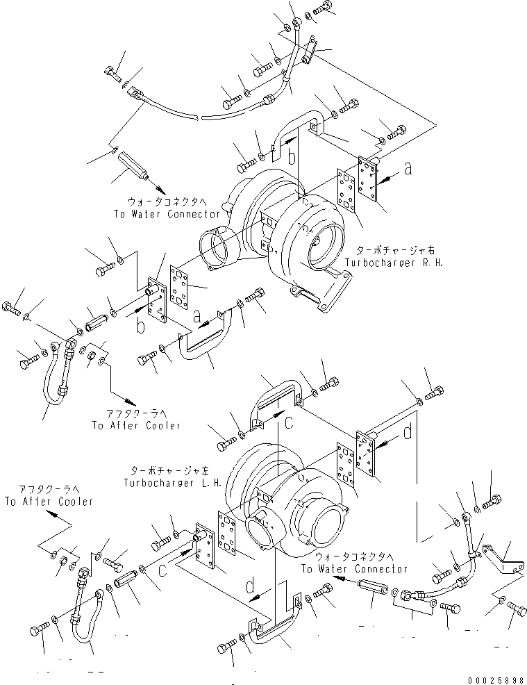 HOSE,INLET, R.H. 6166-61-8720 KOMATSU