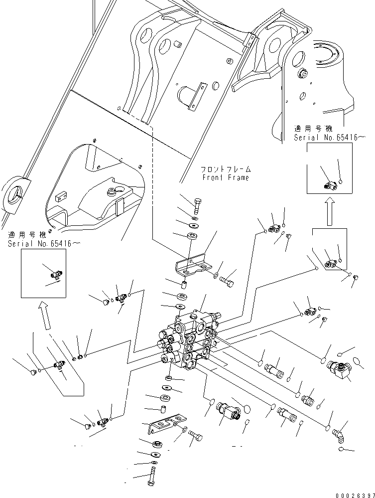 CONTROL VALVE,(SEE FIG. Y1663-01A0) (709-83-12402) KOMATSU