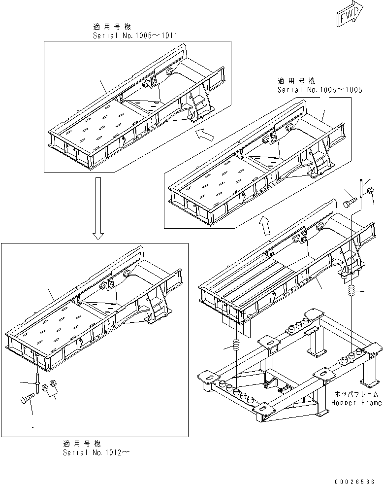 MAIN FRAME 8295-99-9372 KOMATSU