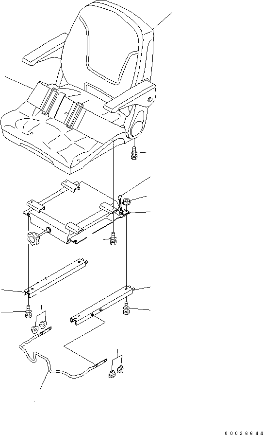 OPERATOR'S SEAT A. 22M-57-22112 KOMATSU