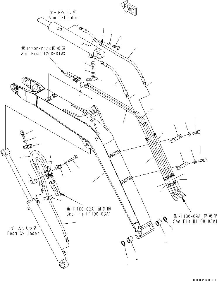 Стрела в сборе 22K-70-21101 KOMATSU