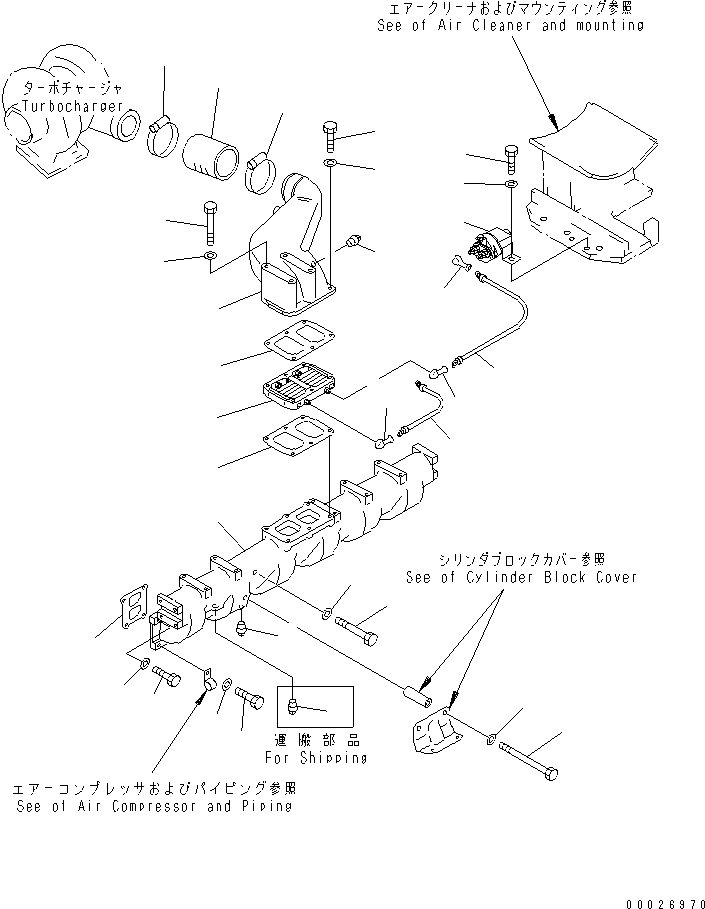 INTAKE MANIFOLD A. 6151-11-4910 KOMATSU