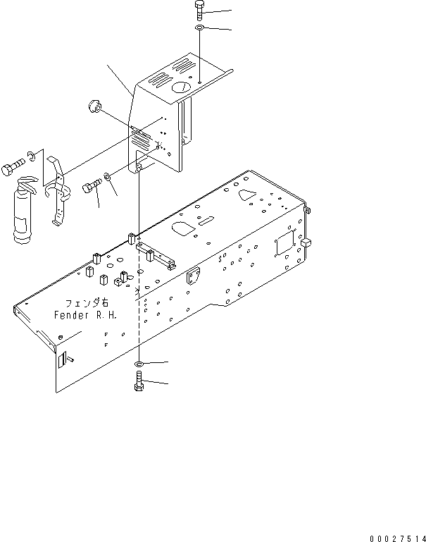 COVER,(WITH EXTINGUISHER) 175-95-12110 KOMATSU