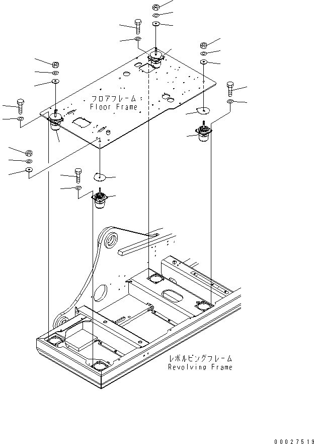 Амортизирующая подушка 208-53-13261 KOMATSU