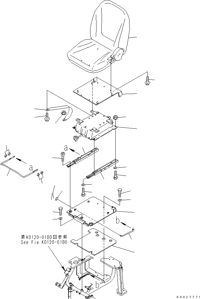 SLIDE RAIL,L.H. GRC030024600 KOMATSU