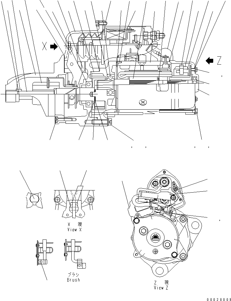 STARTING MOTOR ASS'Y,(7.5KW) 600-813-6620 KOMATSU