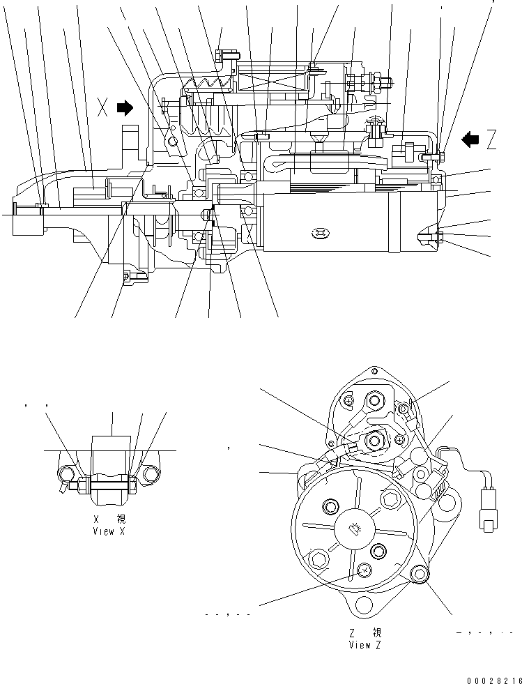 STARTING MOTOR ASS'Y,(7.5KW) 600-813-7541 KOMATSU