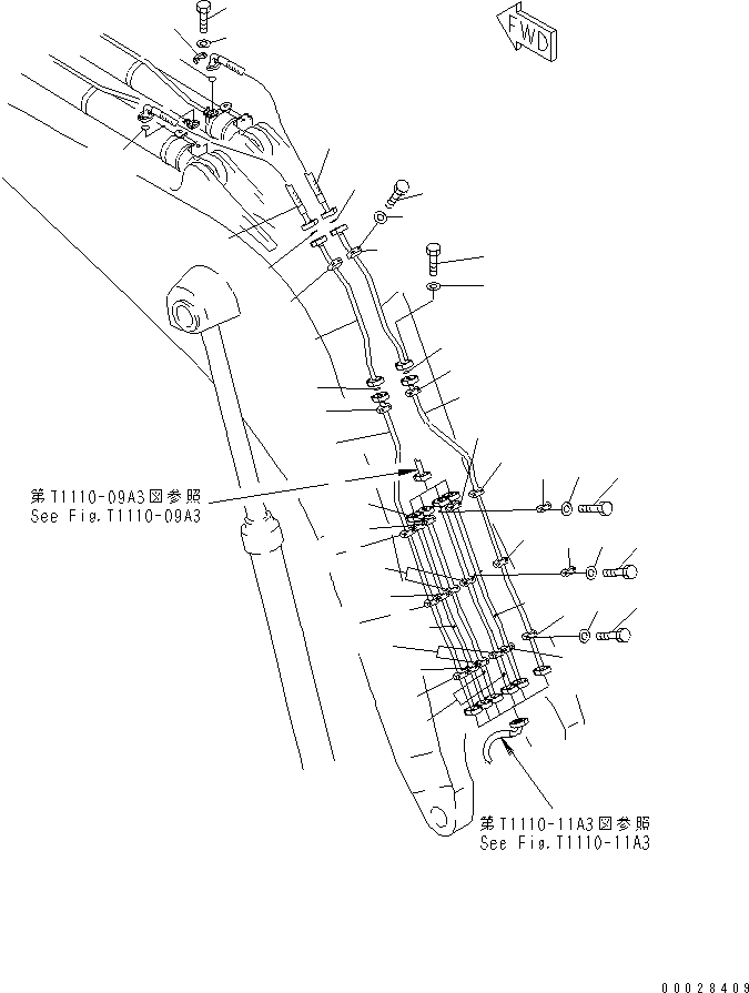 Трубка 21T-62-67660 KOMATSU